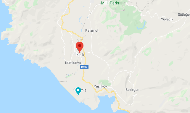 Xanthos vadisi haritası