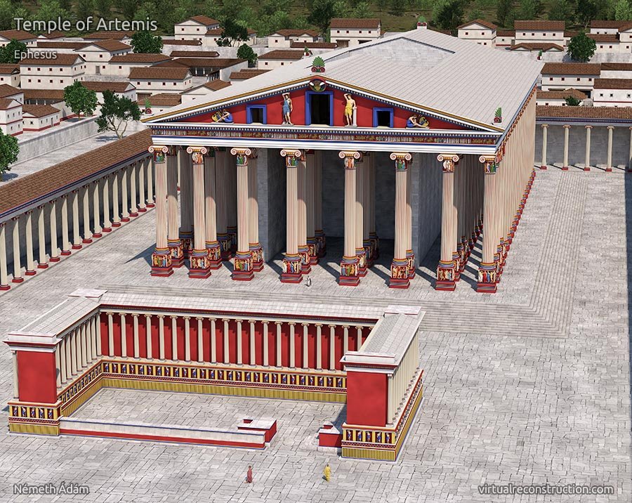 efes artemis tapınağı 2000 yıl önceki çizimi